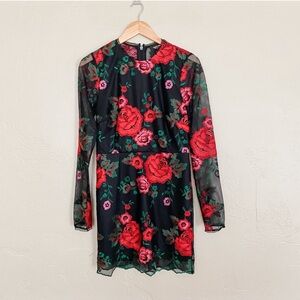 NWOT [nasty gal] get spring embroidered dress